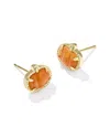 Kendra Scott Pumpkin 14k Plated Mother Of Pearl Stud Earring In Gold