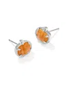 Kendra Scott Pumpkin Mother Of Pearl Stud Earring In Brown