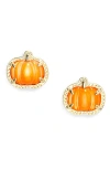 Kendra Scott Pumpkin Stud Earrings In Gold