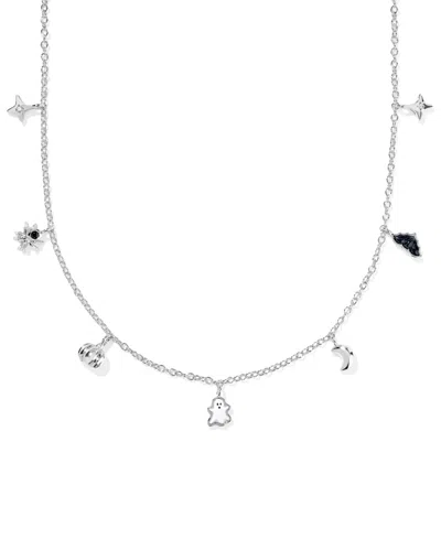 Kendra Scott Rhodium Over Brass Halloween Strand Short Necklace