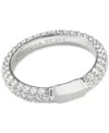 Kendra Scott Rhodium-plated Nano Gem Band Ring In Rhod White