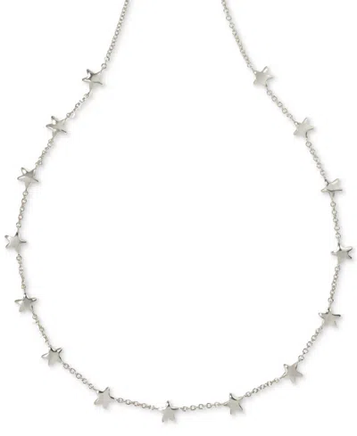 Kendra Scott Rhodium-plated Star 19" Strand Necklace In White