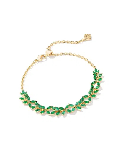 Kendra Scott Rosalie Tennis Bracelet In Green
