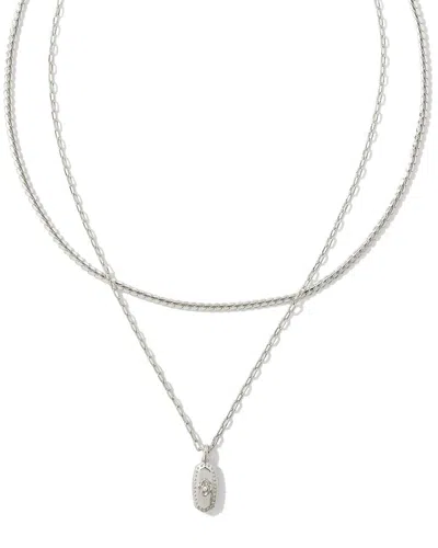 Kendra Scott Rue Multi Strand Necklace In Silver