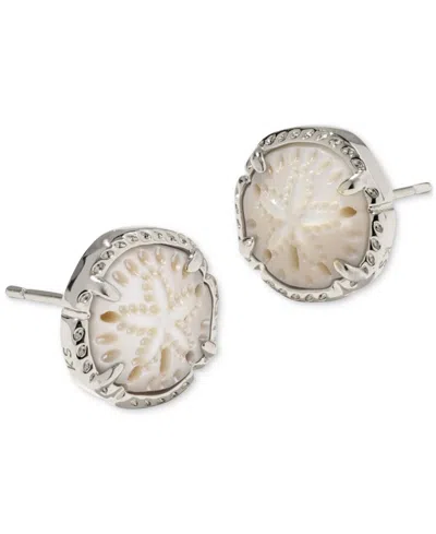 Kendra Scott Sand Dollar Mother-of-pearl Stud Earrings In Metallic