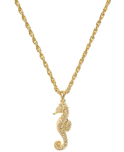 Kendra Scott Seahorse Short Pendant Necklace In 14k Gold Over Brass