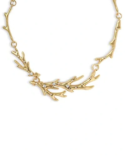 Kendra Scott Shea Pave Coral Statement Necklace, 13.3-16.3 In Gold