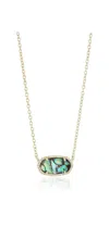 Kendra Scott Signature Elisa Gold Plated Abalone Shell Pendant Necklace - In Gold
