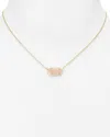 Kendra Scott Signature Elisa Necklace, 15 In Rose Quartz/gold