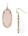 Kendra Scott Signature Elle Drop Earrings In Gold/rose Quartz
