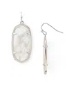 Kendra Scott Signature Elle Drop Earrings In Silver/white