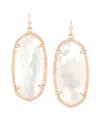Kendra Scott Signature Elle Rose Gold Plated And Ivory Mother Of Pearl Earrings - In Gold