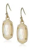 Kendra Scott Signature Lee Gold Plated Mother-of-pearl Drop Earrings - In Gold