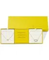 KENDRA SCOTT SILVER-TONE 2-PC. SET MOTHER OF PEARL & PAVE LARGE & SMALL MINI ELISA PENDANT NECKLACES