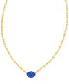 Kendra Scott Single Stone 16" Adjustable Pendant Necklace In Blue Crystal
