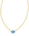 Kendra Scott Single Stone 16" Adjustable Pendant Necklace In Blue Violet Crystal