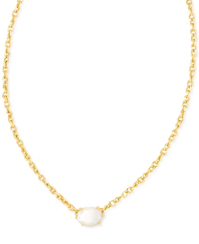 Kendra Scott Single Stone 16" Adjustable Pendant Necklace In Champagne Opal Crystal