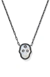 Kendra Scott Skeleton Pendant Necklace In Black