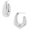 Kendra Scott Small Kaia Hoop Earrings In Silver