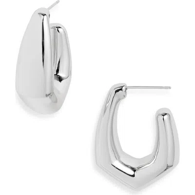 Kendra Scott Small Kaia Hoop Earrings In Silver