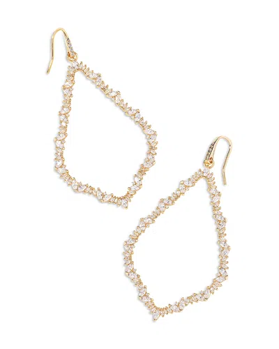 Kendra Scott Sophee 14k Gold Plated Cubic Zirconia Open Frame Drop Earrings
