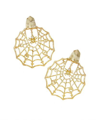 Kendra Scott Spiderweb Statement Earrings In Gold