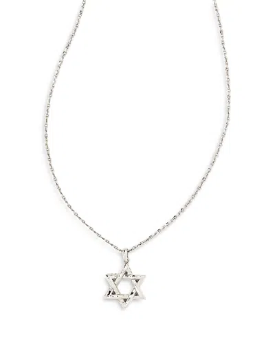 Kendra Scott Star Of David Adjustable Pendant Necklace, 18-19 In Silver Metal