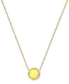 Kendra Scott Stone 19" Adjustable Pendant Necklace In Gld Chartr