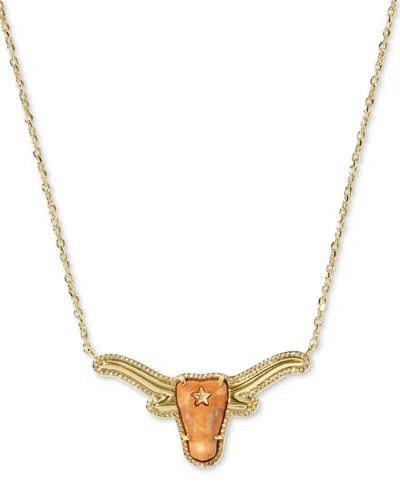 Kendra Scott Stone Longhorn Pendant Necklace, 19" + 3" Extender In Gold