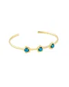 Kendra Scott Susie 14k Plated Lab-grown Lab Grown Opal Cuff Bracelet In Gold