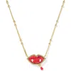 Kendra Scott Vampire Pendant Necklace In Gold