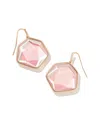 Kendra Scott Vanessa 14k Rose Gold Plated Drop Earrings In Pink