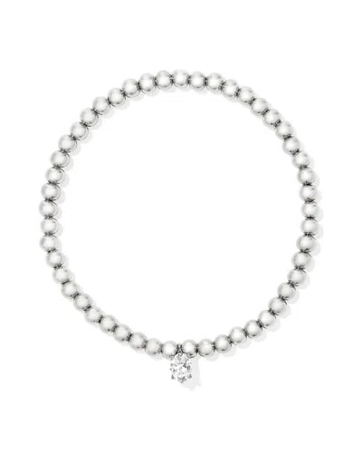 Kendra Scott Wome's Cailin Stretch Bracelet In Silver White Crystal