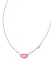 Kendra Scott Gemstone Lips 18" Adjustable Reversible Pendant Necklace In Gold