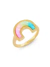 KENDRA SCOTT WOMEN'S 14K GOLDPLATED & RAINBOW OPAL RING