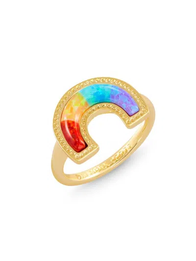 Kendra Scott Women's 14k Goldplated & Rainbow Opal Ring In Primary Mix