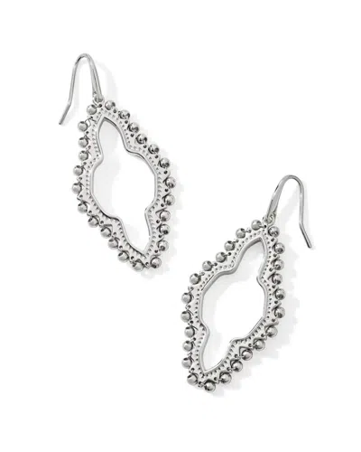 Kendra Scott Women's Abbie Beaded Open Frame Earrings In Silver In Metallic