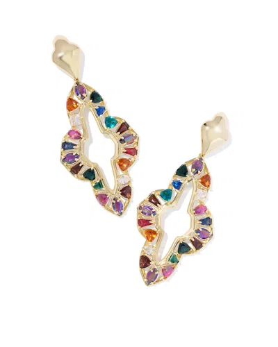 Kendra Scott Women's Abbie Crystal Statement Earrings In Gold Multi Mix