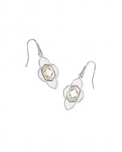 Kendra Scott Women's Abbie Medallion Small Drop Earrings In Silver