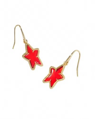Kendra Scott Women's Ada Gold Star Small Drop Earrings In Red Illusion
