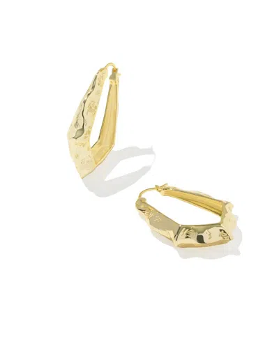 Kendra Scott Women's Adriana Scallop Frame Hoop Earrings In Gold