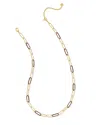 Kendra Scott Women's Ainsley Convertible Chain Necklace In Gold Burgundy Enamel In Multi