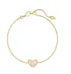 Kendra Scott Women's Ari Heart Delicate Bracelet In Gold Iridescent Drusy In Gold