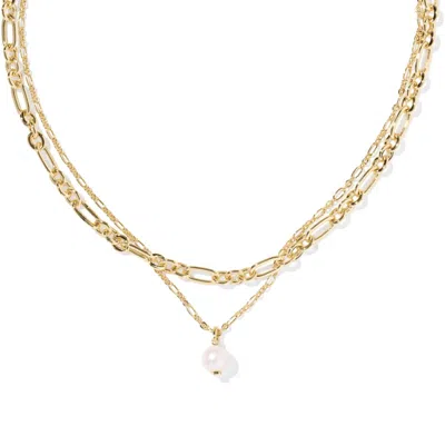 KENDRA SCOTT WOMEN'S ASHTON MULTI STRAND PEARL NECKLACE IN GOLD