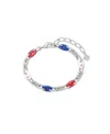 Kendra Scott Women's Bailey Chain Bracelet In Silver Red White Blue Mix