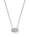 Kendra Scott Women's Bailey Pave Short Pendant Necklace In Silver-white Crystal In Multi