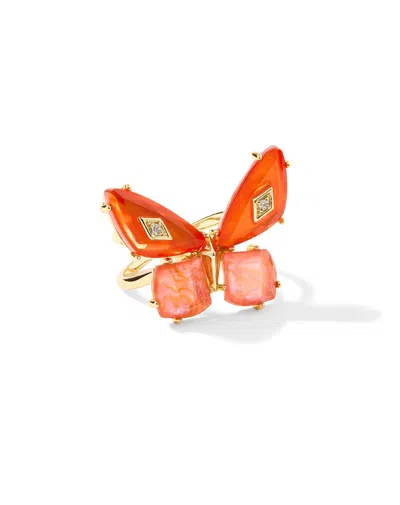 Kendra Scott Women's Bianca Butterfly Cocktail Ring In Orange
