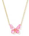 Kendra Scott Women's Bianca Butterfly Pendant Necklace In Pink In Gold