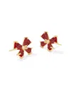Kendra Scott Women's Blair Bow Small Stud Earrings In Gold & Red Drusy