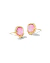 Kendra Scott 14k Gold-plated Stone Shell Stud Earrings In Multi